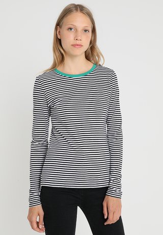Longsleeve - white/black/green
