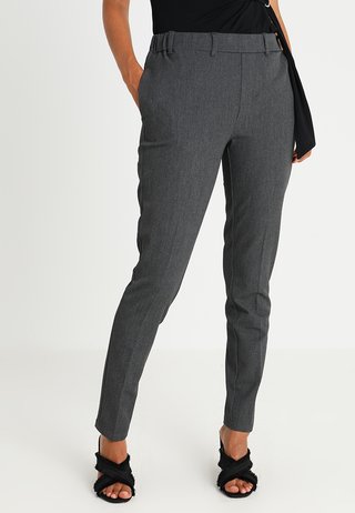 RONIE PANTS - Trousers - dark grey melange