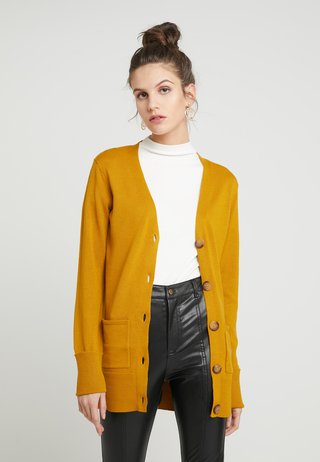 BUTTON THROUGH CARDI - Cardigan - ochre