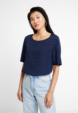 BLOUSE CREW NECK EASY SHAPE - Bluser - combo