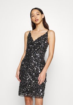 Lace & Beads - LEXI MINI - Etuikleid - black irridescent