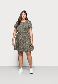 New Look Curves - FLO ANIMAL DRESS - Korte jurk - black