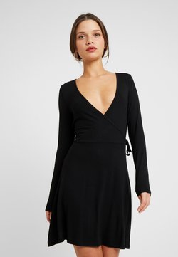 Even&Odd Petite - BASIC DAY DRESS - Korte jurk - black