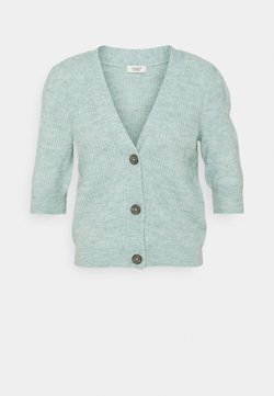 JDY - JDYDREA SHORT CARDIGAN - Strickjacke - blue surf/melange