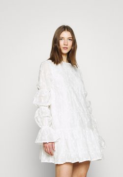 NA-KD - SLEEVE DETAIL DEEP BACK DRESS - Cocktailkleid/festliches Kleid - white
