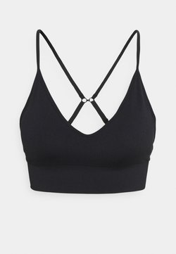 Cotton On Body - LIFESTYLE SEAMLESS V NECK  - Sport-BH mit leichter Stützkraft - black