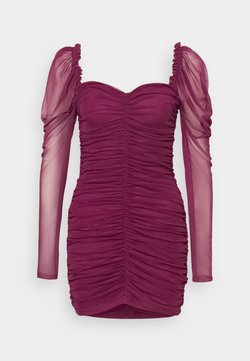 Missguided - LONG SLEEVE DRESS - Cocktailkleid/festliches Kleid - plum