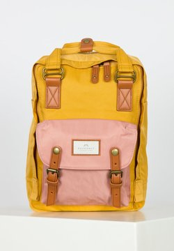 leather backpack yellow