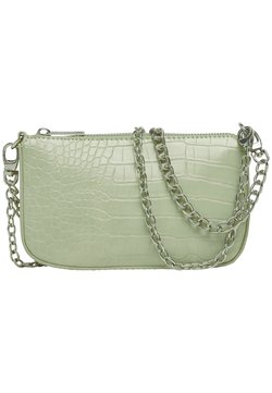 Bershka - MIT KETTE UND KROKOPRÄGUNG - Schoudertas - green