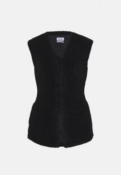 Weekday - LINNEA PILE VEST - Smanicato - black pile
