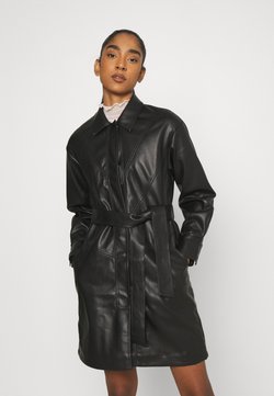 Topshop - BELTED SHAKETT - Kurzmantel - black