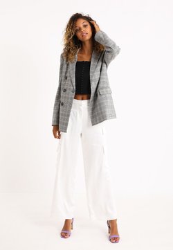 Pimkie - KARIERTER OVERSIZE - Blazer - grau