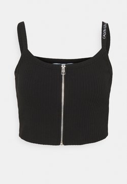 Calvin Klein Jeans - STRAPPY ZIPPER - Top - black