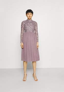 Maya Deluxe - DELICATE SEQUIN MIDI DRESS - Cocktailkleid/festliches Kleid - moody lilac