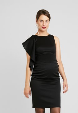 True Violet Maternity - RUFFLE PANEL BODYCON DRESS - Cocktailjurk - black