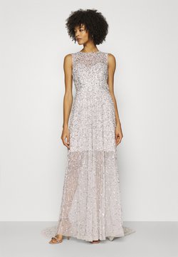 Maya Deluxe - ALL OVER EMBELLISHED MAXI DRESS WITH TRAIN - Ballkleid - soft grey