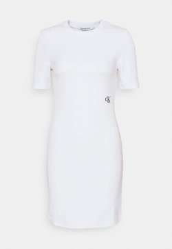 Calvin Klein Jeans - SLUB DRESS - Etuikleid - bright white