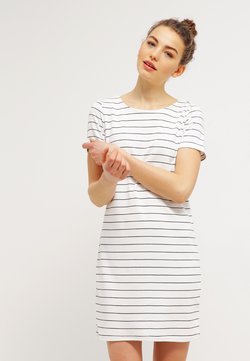 Vila - VITINNY NEW DRESS - Jerseykleid - snow white/total eclipse