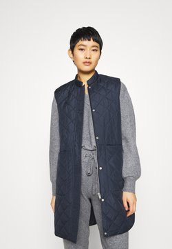 Selected Femme - SLFFILLIPA SL PADDED QUILTED VEST - Smanicato - dark navy