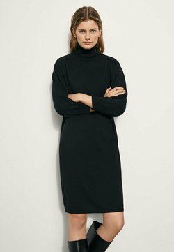 Massimo Dutti - MIT KORDEL - Gebreide jurk - black