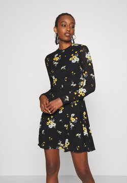 Even&Odd - Korte jurk - black / yellow