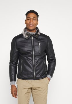 Brave Soul - SHADOW - Imitatieleren jas - black