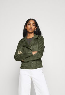 Vila - VIFADDY JACKET - Imitatieleren jas - forest night