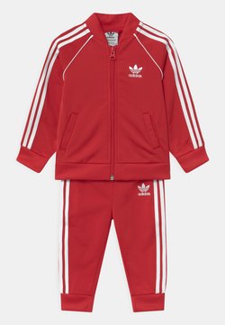 adidas Originals - SLICE TREFOIL CREW ADICOLOR ORIGINALS PULLOVER - Trainingsvest - scarlet/white