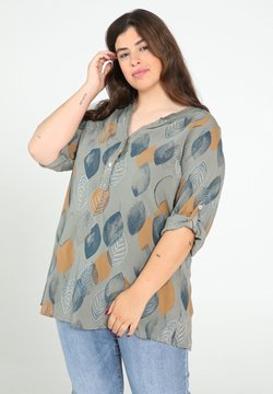 Paprika - MIT BLATTMUSTER-PRINT UND STRASS - Blouse - khaki