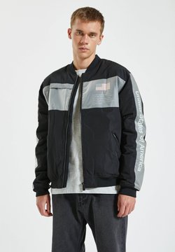 PULL&BEAR - Giubbotto Bomber - black