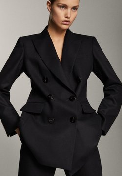 Massimo Dutti - Manteau court - black