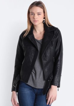 BONOBO Jeans - MIT PERLENBESATZ - Imitatieleren jas - black