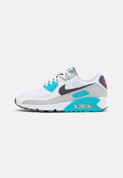 Nike Sportswear - AIR MAX 90 - Sneakers laag - white/iron grey/chlorine blue