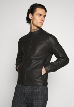 Jack & Jones - Imitatieleren jas - black