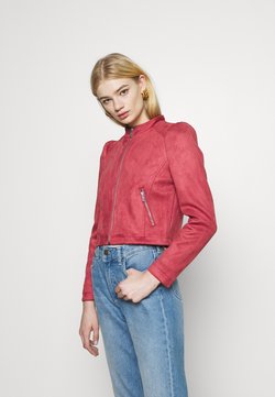 ONLY - ONLSHELBY CROP BONDED JACKET  - Imitatieleren jas - baroque rose