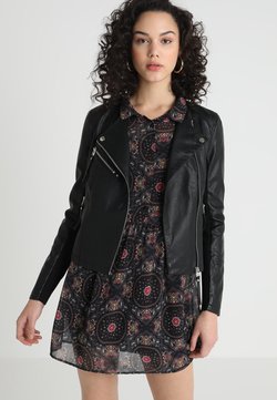 Vero Moda - VMRIA SHORT JACKET - Imitatieleren jas - black