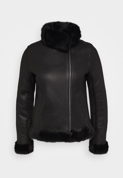 STUDIO ID - GINA SHEARLING JACKET - Leren jas - black