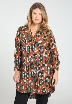 Paprika - MIT FOLIENDRUCK-AKZENTEN - Korte jurk - copper