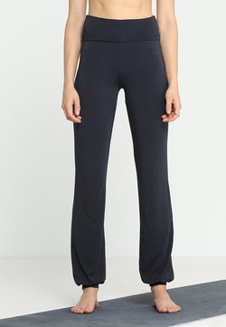 Curare Yogawear - LONG PANTS ROLL DOWN - Jogginghose - midnight/blue