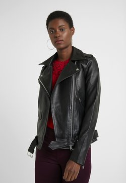 Object Tall - OBJNANDITA JACKET - Leren jas - black