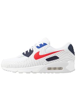 Nike Sportswear - NIKE AIR MAX 90 - Sneakers laag - white/university red/midnight navy/blue/pure platinum/metallic silver
