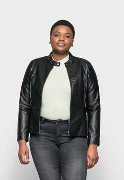 ONLY Carmakoma - CARMELISA JACKET - Imitatieleren jas - black