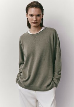 Massimo Dutti - MIT RUNDAUSSCHNITT  - Sweater - green