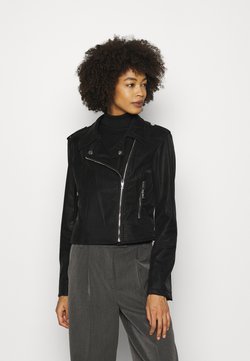 Guess - NEW KHLOE JACKET - Imitatieleren jas - jet black