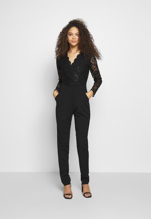 black lace jumpsuit long sleeve
