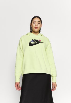 Nike Fleece i behagelig materiale får du kjøpt på nett hos Nike Sportswear PLUS SIZE ICON CLASH PATCHES FLEECE HOODIE - Hoodie - black