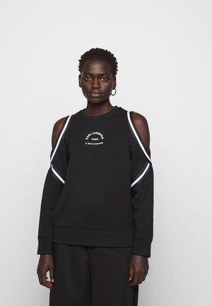 Karl Lagerfeld Collegegenser på nett hos Zalando.no KARL LAGERFELD COLD SHOULDER - Sweatshirt - black