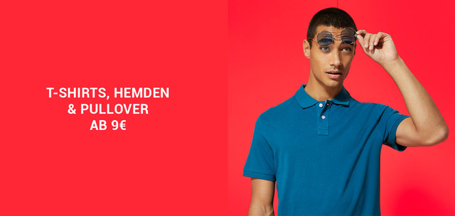 T-Shirts, Hemden & Pullover ab 9€ für ihn