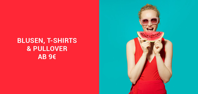 Blusen, T-Shirts & Pullover ab 9€ für sie
